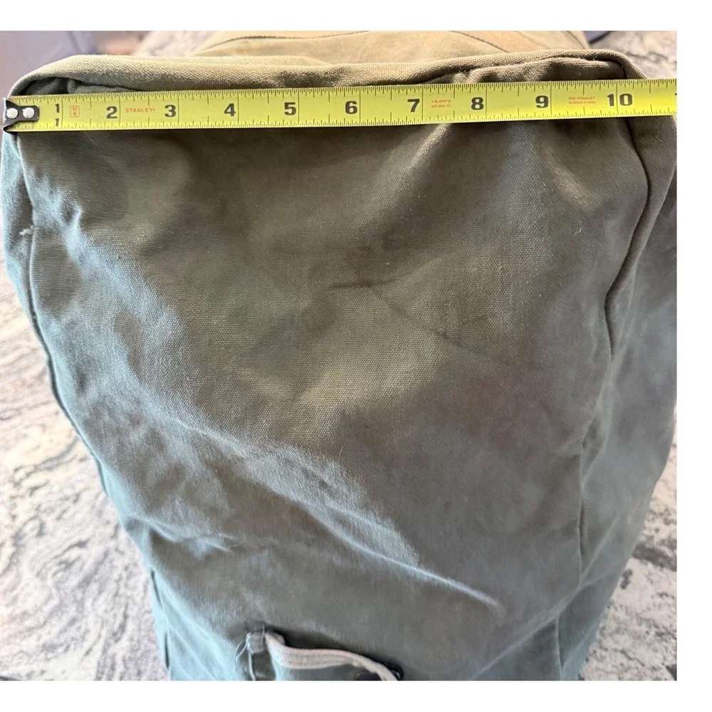 Vintage Military Canvas Flyers Kit Bag Olive Drab Green Duffle Travel Bag